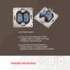 Розетка телефонная RJ11 + компьютерная RJ45 Arte Milano 205.44-1.shampan 205.44-1.shampan - 2