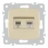 Розетка телефонная RJ11 + компьютерная RJ45 Arte Milano 205.44-1.shampan 205.44-1.shampan - 4