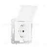 Розетка с заземлением, шторками и защитной крышкой Arte Milano 206.41-1.white 206.41-1.white - 4