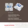 Розетка телефонная RJ11 + компьютерная RJ45 Arte Milano 206.44-1.white 206.44-1.white - 2