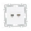 Розетка телефонная RJ11 + компьютерная RJ45 Arte Milano 206.44-1.white 206.44-1.white - 4