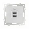 Розетка USB 2.1А+1А Arte Milano 206.46-1.silver 206.46-1.silver - 3