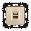Розетка USB 2.1А+1А Arte Milano 217.46-1.shampan 217.46-1.shampan - 4