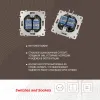 Розетка двойная RJ45 Arte Milano 203.45-2.shampan 203.45-2.shampan - 2