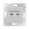 Розетка двойная RJ45 Arte Milano 203.45-2.silver 203.45-2.silver - 6