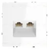 Розетка компьютерная двойная Voltum S70 VLS060201 (белый глянцевый) VLS060201 - 1