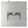 Розетка компьютерная двойная Voltum S70 VLS060205 (сталь) VLS060205 - 1