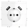 Розетка с USB, А+А Voltum S70 VLS040401 (белый глянцевы VLS040401 - 1