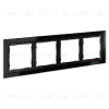 Рамка на 4 поста Voltum S70 VLS110408 (черный,стекло) VLS110408 - 3