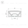 Силиконовый профиль Arlight WPH-FLEX-5025-TOP-S23-10m WHITE 050136 050136 - 2