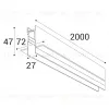 Шинопровод встраиваемый Italline Atom IT012-5030 black IT012-5030 black - 5