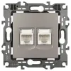 Розетка компьютерная двойная RJ45 Эра 12-3108-16 Б0065665 Б0065665 - 1