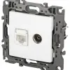 Розетка комбинированная RJ45+TV Эра 12-3110-01М Б0065691 Б0065691 - 2