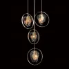 Подвесной светильник Delight Collection Cowley P60669-4 gold/clear P60669-4 gold/clear - 4