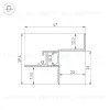 Алюминиевый профиль Arlight СEIL-S12-SHADOW-20-SIDE-3000 ANOD BLACK 052226 052226 - 3