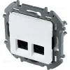 Розетка компьютерная двойная RJ45 Legrand Inspiria 673840 673840 - 3