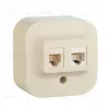 Розетка двойная RJ11+RJ45 Legrand Quteo 782251 782251 - 1