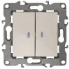 Выключатель двойной с подсветкой Эра 12-1105-02 Б0014658 Б0014658 - 1