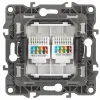 Розетка информационная двойная 2XRJ45 Эра 12-3108-04 Б0014732 Б0014732 - 2