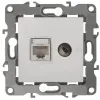 Розетка комбинированная RJ45+TV Эра 12-3110-01 Б0027441 Б0027441 - 1