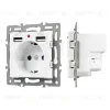 Механизм розетки с USB зарядкой Arlight SCT-MUAA-PL-WH (250V, 16A) 043733 043733 - 1