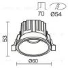 Встраиваемый светильник Maytoni Round DL058-7W2.7K-B DL058-7W2.7K-B - 4