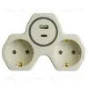 Разветвитель сетевой 2-местный с/з и USB+Type C Stekker ADP16-15-20 50071 50071 - 2