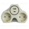 Разветвитель сетевой 2-местный с/з и USB+Type C Stekker ADP16-15-20 50071 50071 - 6