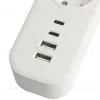 Сетевой фильтр 5-местный с/з и 2 USB-A+2 Type-C Stekker Nova HM21-51-02 50102 50102 - 4