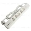 Сетевой фильтр 5-местный с/з и 2 USB-A+2 Type-C Stekker Nova HM21-51-02 50102 50102 - 7