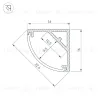 Профиль Arlight SL-KANT-H16-S10-2000 ANOD 053562 053562 - 3