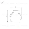 Профиль Arlight WPH-FLEX-D22-360deg-1000 053423 053423 - 2