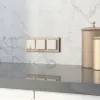 Розетка влагозащишенная с заземлением с защитной крышкой и шторками Werkel перламутровый рифленый W1171213 4690389213106 a069601 4690389213106 - 3
