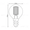 Лампа светодиодная филаментная Uniel LED-G45-4W/3000K/E14/CL GLY01TR UL-00011938 LED-G45-4W/3000K/E14/CL GLY01TR - 5