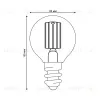 Лампа светодиодная филаментная Uniel LED-G45-4W/4000K/E14/CL GLY01TR UL-00011939 LED-G45-4W/4000K/E14/CL GLY01TR - 5
