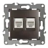 Розетка информационная двойная 2XRJ45 Эра 12-3108-13 Б0019355 Б0019355 - 1