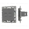 Механизм компьютерной розетки двойной Arlight SCT-MPC2-PL-GR (RJ-45, CAT6) 045338 045338 - 1