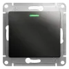 Переключатель 1-клавишный с подсветкой сх.6а, 10АХ Systeme Electric Glossa Антрацит GSL000763 GSL000763 - 1
