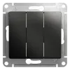 Выключатель 3-клавишный сх.3, 10AX Systeme Electric Glossa Антрацит GSL000731 GSL000731 - 1