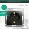 Розетка с/з, 16А Systeme Electric Glossa Антрацит GSL000743 GSL000743 - 3