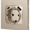 Розетка со шторками с USB type-A+C Эра 12-4108-04 Б0067727 Б0067727 - 5