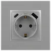 Розетка со шторками с USB type-A+C Эра Elegance 14-4108-03 Б0067741 Б0067741 - 2