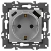 Розетка со шторками с USB type-A+C Эра Elegance 14-4108-03 Б0067741 Б0067741 - 1