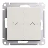 Выключатель 2-клавишный жалюзи, 10А Systeme Electric AtlasDesign Бежевый ATN000219 ATN000219 - 2
