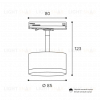 Трековый однофазный светильник Wolta Basic WTL-GX53/01B WTL-GX53/01B - 4