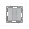 Механизм выключателя трехклавишный непроходной Arlight SWT-MK03-PL-GR-V (250V, 10A) 049898 049898 - 2