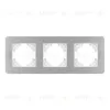 Рамка на 3 поста алюминиевая Arlight FRM-AKIRY-AL-3-SR 049728 049728 - 3