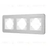 Рамка на 3 поста алюминиевая Arlight FRM-AKIRY-AL-3-SR 049728 049728 - 1