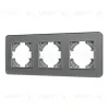 Рамка на 3 поста стеклянная Arlight FRM-OMALI-GS-3-GR 049698 049698 - 1