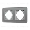 Рамка на 2 поста стеклянная Arlight FRM-OMALI-SFGS-2-GR 049710 049710 - 1